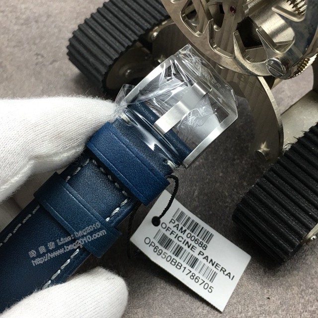 沛納海男士腕表 PAM688 GMT調時功能腕表  gjs1752